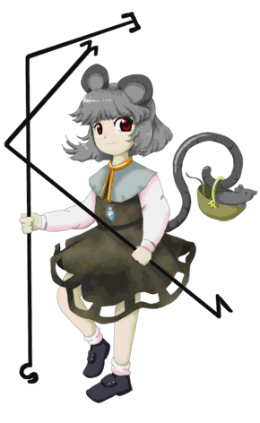 東方project イラスト 色紙 ナズーリン 偽ナズ等 4枚セット
